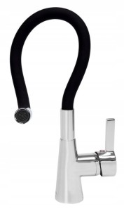 Bateria zlewozmywakowa 54 cm,FLEX  czarna