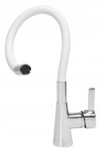 Bateria zlewozmywakowa 54 cm,FLEX  biała