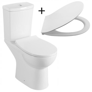 WC kompakt, tylny odpływ, mechanizm spłukujący +deska,KAIRO 