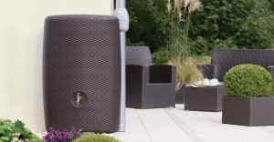 Zbiornik na deszczówkę przyścienny 300 L Sunda - rattan