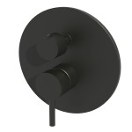 Bateria natryskowo-wannowa podtynkowa 3-drożna z przełącznikiem Paffoni Light,czarny mat