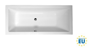 Wanna prostokątna 170x75x39cm biała MIMOA akrylowa do zabudowy 