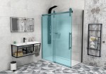  Ścianka boczna 100cm  Loft-industrial,gr szkła:8mm+nanopowłoka,chrom VOLCANO