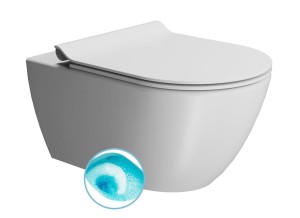 Miska WC wisząca 55x36 cm, ceramika biały dual-mat PURA SWIRLFLUSH bez kołnierza