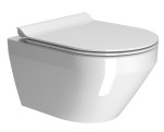 Miska WC podwieszana KUBE z systemem SWIRLFLUSH 50x36 cm bez kołnierza