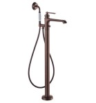 Bateria wannowa retro wolnostojąca 89,6cm, prysznic 1-funkcyjny miedź antyczna ,Armance