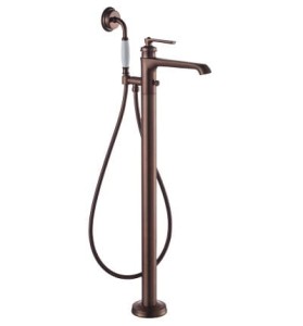 Bateria wannowa retro wolnostojąca 89,6cm, prysznic 1-funkcyjny miedź antyczna ,Armance