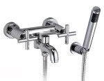 Bateria wannowa retro, kompletna chrom,Modern 