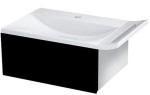Szafka umywalkowa z syfonem 60x26x45cm czarna/titan alu,ZEUS  