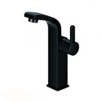 Bateria umywalkowa wysoka 25 cm czarny półmat,DARLING