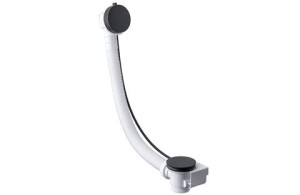 Przelew wannowy L 55 cm z syfonem,1001/1151/CZARNY MAT 