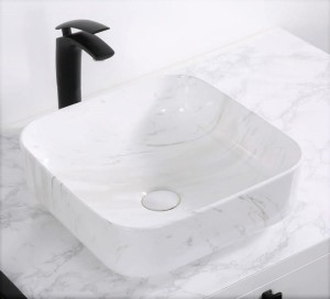  UMYWALKA NABLATOWA 38,5x38,5x13,5 cm CERAMICZNA  MARMUR