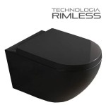 MUSZLA WC RIMLESS CZARNA + DESKA WOLNOOPADAJĄCA  DUROPLAST