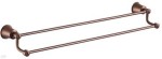 Wieszak na ręcznik podwójny 65 cm miedź antyczna,Art Line 