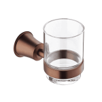 Kubek wiszący 8x10cm mosiądz/szkło miedź antyczna ,Art Line