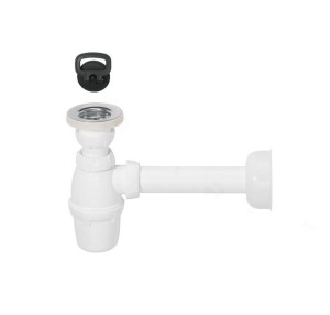 Syfon umywalki, 1 1/4'' x 32mm, z metalowym sitkiem