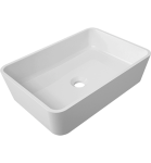 Umywalka nablatowa 50x35x12,4cm biała połysk PARMA  