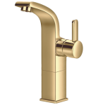 Bateria umywalkowa wysoka 25cm+korek klik-klak, złoto PVD,DARLING