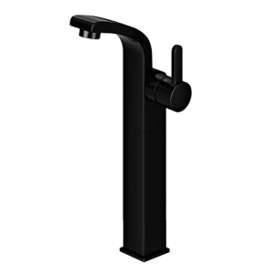Bateria umywalkowa wysoka 33cm czarny półmat,DARLING 