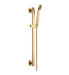Zestaw prysznicowy suwany 66 cm,wąż 150cm,złoto Iguacu