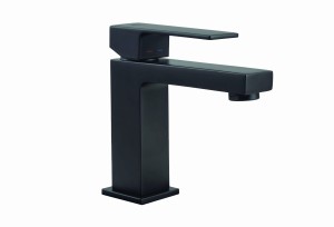 Bateria umywalkowa 14,4cm bez korka czarny mat ,Elle 