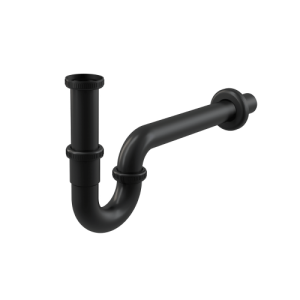 Półsyfon umywalkowy 62 mm „U“ DN32 z nakrętką 5/4", czarny-mat 