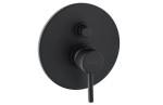 Bateria natryskowa-wannowa podtynkowa z przełącznikiem 17cm czarny mat,Futuro 