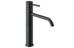 Bateria umywalkowa wysoka 29,5cm bez korka czarny mat,FUTURO