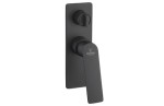 Bateria natryskowa-wannowa podtynkowa z przełącznikiem 20x6cm czarny mat,Sleek