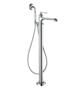 Bateria wannowa retro wolnostojąca 89,6cm, prysznic 1-funkcyjny chrom ,Armance 