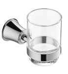 Kubek wiszący 8x10cm mosiądz/szkło chrom ,Art Line 