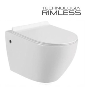 MISA WC RIMLESS + DESKA SLIM DUROPLAST WOLNOOPADAJĄCA,BIAŁA 