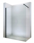 Walk-In ŚCIANKA-PRYSZNICOWA  110x195 cm/8 mm, CZARNE PROFILE +wspornik   