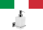Dozownik mydła naścienny szkło satyna / chrom COLORADO 250 ml  
