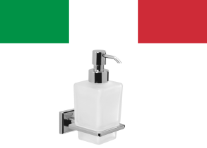 Dozownik mydła naścienny szkło satyna / chrom COLORADO 250 ml  