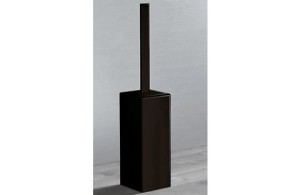 Szczotka WC wolnostojąca 40,4 cm mosiądz,Lounge Czarny mat     