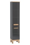 Szafka wysoka BALI GREY 187 cm Soft Close grafit / dąb