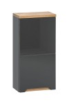 Szafka górna wisząca BALI GREY 70 x 35 x 20 cm Soft Close grafit / dąb  