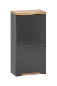 Szafka górna wisząca BALI GREY 70 x 35 x 20 cm Soft Close grafit / dąb  