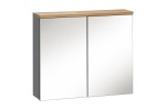 Szafka z lustrem BALI GREY 60 cm Soft Close grafit / dąb 