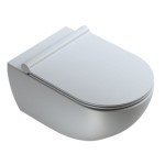 Wisząca miska  WC 54x35 cm bez kołnierza  z deską wolnoopadającą ,Cement satynowy Catalano COLORI