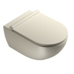 Wisząca miska  WC 54x35 cm bez kołnierza z deską wolnoopadającą ,Satynowy szary  Catalano COLORI