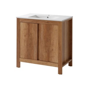 Szafka z umywalką ceramiczną CLASSIC dąb 80 cm Soft Close 