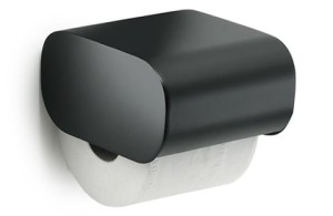 Uchwyt na papier z pokrywą 14,2x11,7x9,6 cm ,Qutline czarny mat        