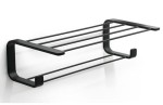 Półka na ręczniki 50x26x14 cm ,Qutline czarny mat         