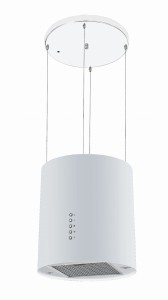 Okap kuchenny wyspowy  520m3/h LED 35 cm + filtry, BIAŁY TANGO