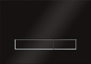 PRZYCISK SPŁUKUJĄCY hartowane szkło 175x245x4 mm DO STELAŻA KK-POL,czarny / czarny