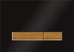 PRZYCISK SPŁUKUJĄCY hartowane szkło 175x245x4 mm DO STELAŻA KK-POL,czarny /drewno tekowe