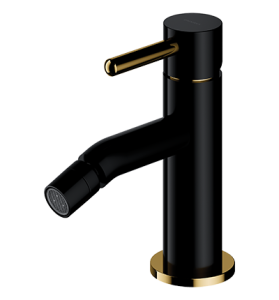 Bateria bidetowa 14,5 cm ,CZARNY/ZŁOTO