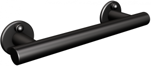 UCHWYT PROSTY PRYSZNICOWY 27 cm/ 120 kg, CZARNY MAT